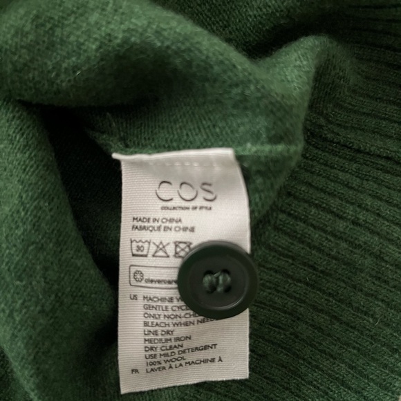 COS Wool Cardigan Evergreen XS - Picture 4 of 6
